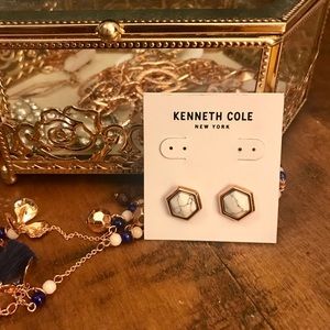 Kenneth Cole - Marble and Gold studs